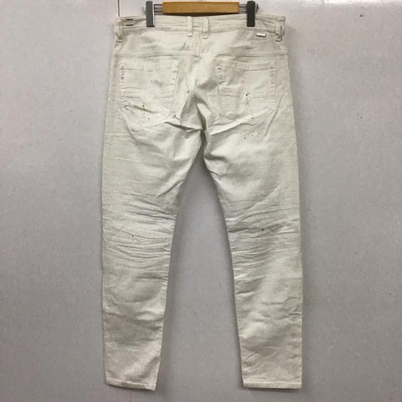ディーゼル DIESEL パンツ デニム、ジーンズ デニムパンツ スリムパンツ ストレッチパンツ ジーンズ 34 プリント 白 / ホワイト /  メンズ USED 古着 中古 10115619