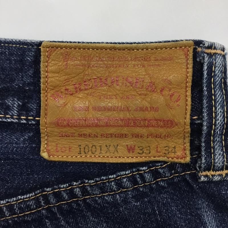 ウエアハウス WAREHOUSE パンツ デニム、ジーンズ デニムパンツ ストレートパンツ ワイドパンツ カジュアルパンツ 33インチ 無地 インディゴ / インディゴ /  メンズ USED 古着 中古 10109493