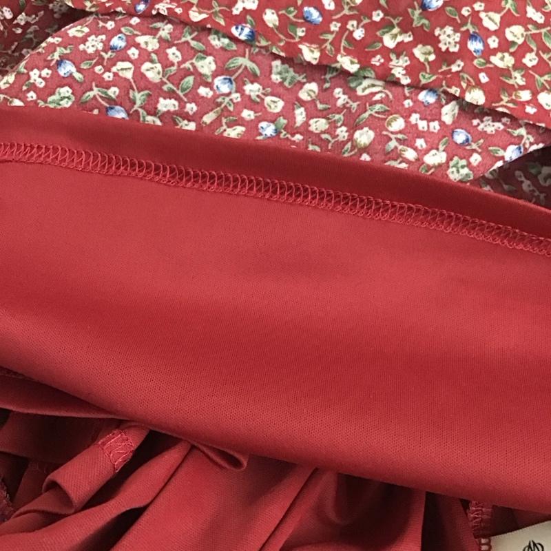 マジェスティックレゴン MAJESTIC LEGON ワンピース ひざ丈スカート 1085065220 ミニフラワーワンピース M 花柄 赤 / レッド /  レディース USED 古着 中古 10114017