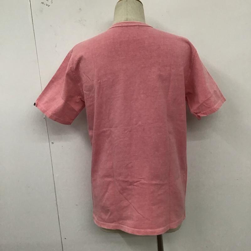 クラクト CLUCT Tシャツ 半袖 ロゴ、文字 X プリント 桃 / ピンク /  メンズ USED 古着 中古 10128349