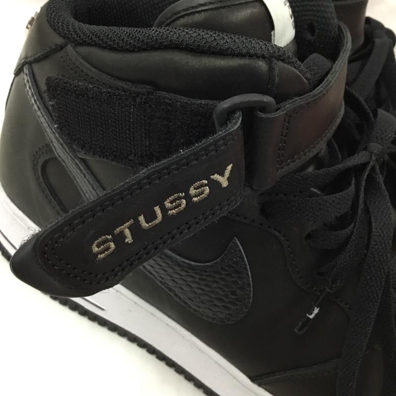 ナイキ NIKE スニーカー スニーカー DJ7840-001 AIR FORCE 1 07 MID SP STUSSY 29cm 箱有 29.0cm ロゴ、文字 黒 / ブラック / X 白 / ホワイト /  メンズ USED 古着 中古 10106044