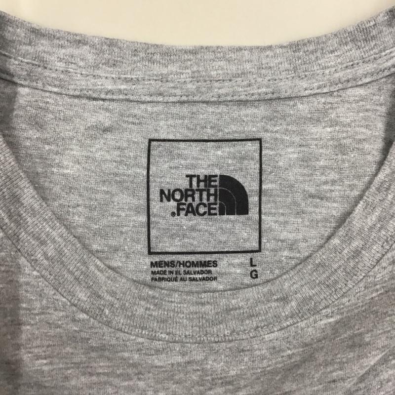ザノースフェイス THE NORTH FACE Tシャツ 半袖 4001016466 プリント クルーネック L ロゴ、文字 灰 / グレー /  メンズ USED 古着 中古 10121222