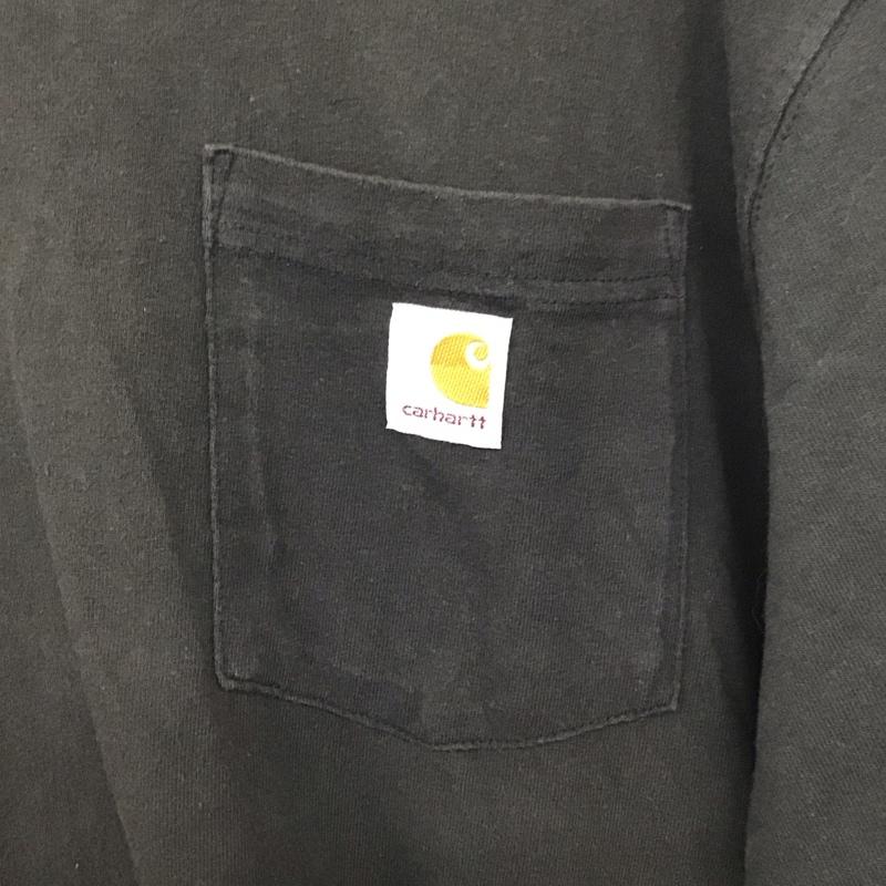 カーハート Carhartt Tシャツ 半袖 半袖カットソー プリントTシャツ クルーネックカットソー M ロゴ、文字 黒 / ブラック /  メンズ USED 古着 中古 10132923