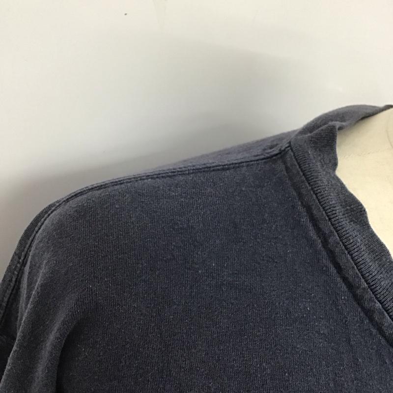 カーハート Carhartt カットソー 長袖 長袖カットソー ヘンリーネックカットソー XL ロゴ、文字 紺 / ネイビー /  メンズ USED 古着 中古 10125613