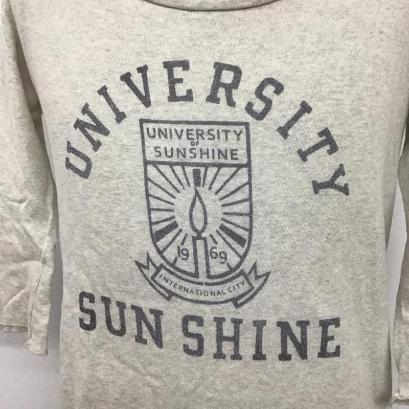 レミ レリーフ REMI RELIEF Tシャツ 七分袖 スウェット S ロゴ、文字 灰 / グレー /  メンズ USED 古着 中古 10107532