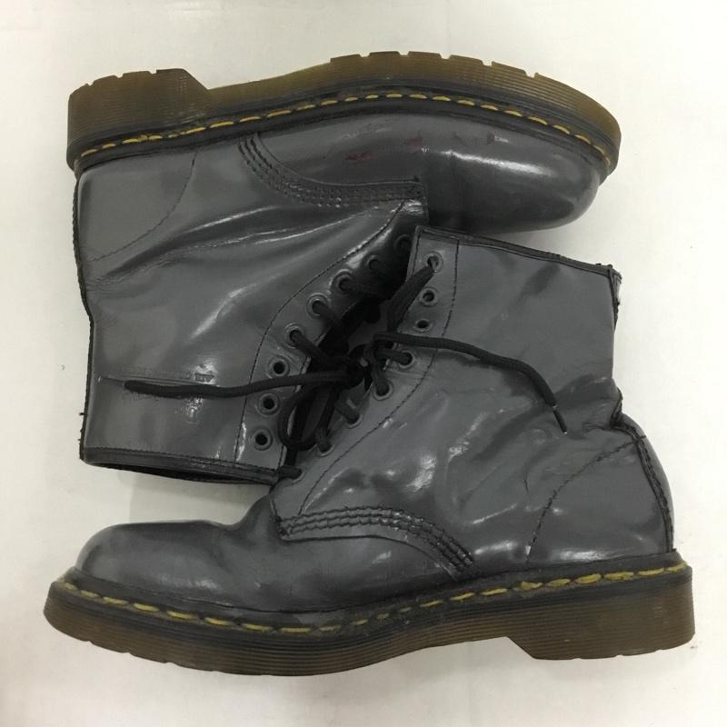 ドクターマーチン Dr.Martens ブーツ ショートブーツ 8ホール UK6 イングランド製 ロゴ、文字 灰 / グレー /  メンズ USED 古着 中古 10145777