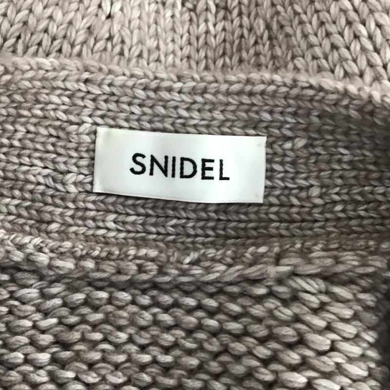 スナイデル SNIDEL カーディガン 長袖 SWNT214089 ローゲージカーディガン ボリュームスリーブ 無地 茶 / ブラウン /  レディース USED 古着 中古 10121550