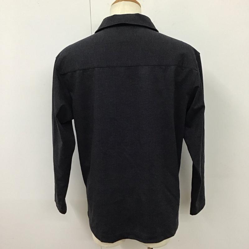 アバハウス ABAHOUSE カットソー 長袖 0037-00-20031 ハーフジップ 襟付き 48 チェック 紺 / ネイビー /  メンズ USED 古着 中古 10118328