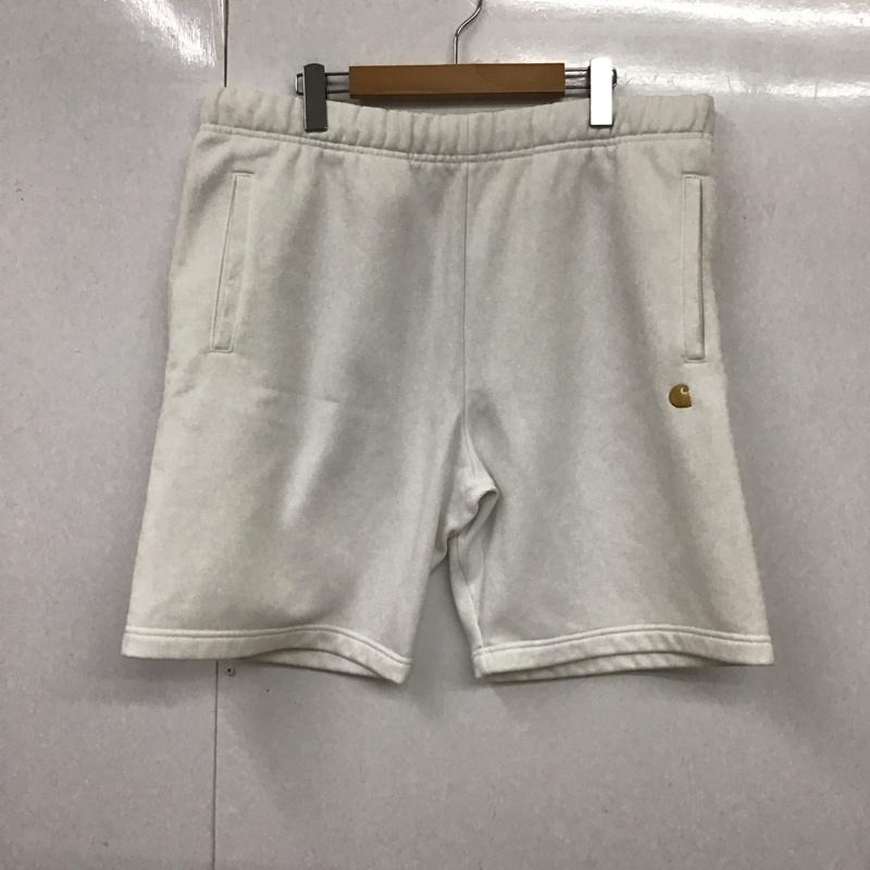 カーハート Carhartt パンツ ショートパンツ I028950 スウェット 裏起毛 CHASE SWEAT SHORT XL ワンポイント 白 / ホワイト /  メンズ USED 古着 中古 10112681