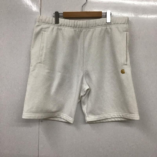 カーハート Carhartt パンツ ショートパンツ I028950 スウェット 裏起毛 CHASE SWEAT SHORT XL ワンポイント 白 / ホワイト /  メンズ USED 古着 中古 10112681
