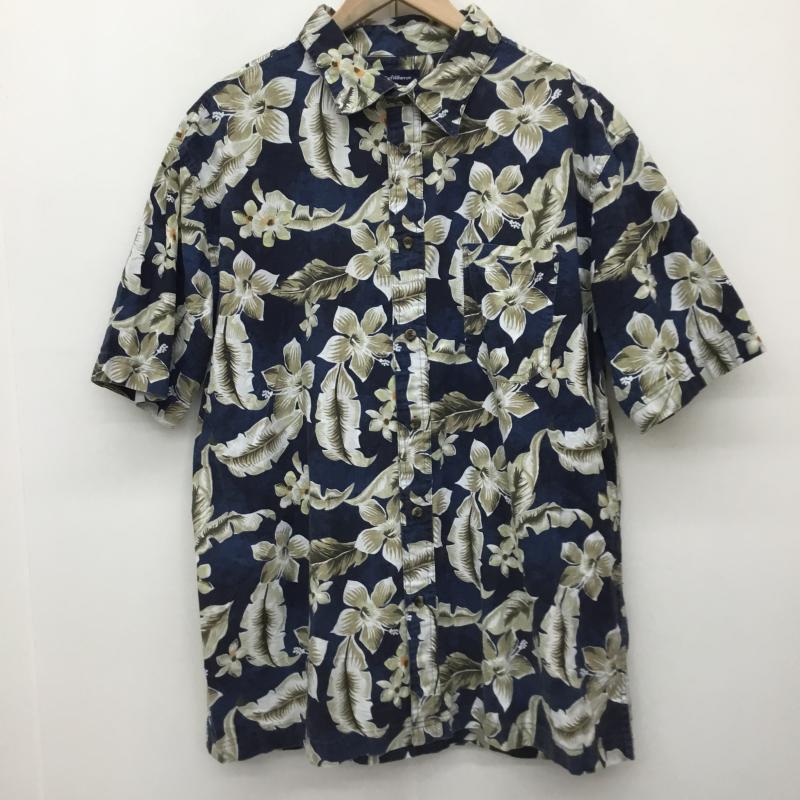 ＵＳフルギ US古着 シャツ、ブラウス 半袖 LL 花柄 X 総柄 紺 / ネイビー / X 白 / ホワイト / X ベージュ / ベージュ /  メンズ USED 古着 中古 10133527