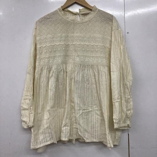 サマンサモスモス Samansa Mos2 カットソー 長袖 1711683 プルオーバーブラウス レース FREE レース柄 アイボリー / アイボリー /  レディース USED 古着 中古 10144104