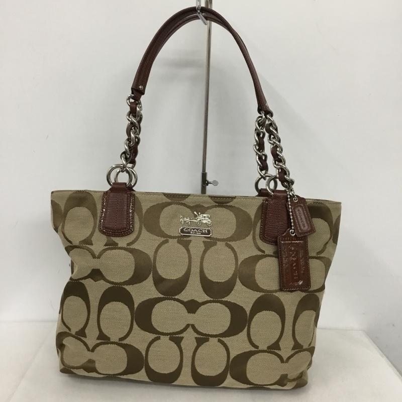 コーチ COACH トートバッグ トートバッグ F18738 シグネチャー ロゴ、文字 ベージュ / ベージュ /  レディース USED 古着 中古 10144338