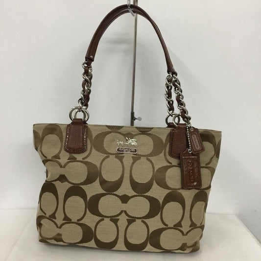 コーチ COACH トートバッグ トートバッグ F18738 シグネチャー ロゴ、文字 ベージュ / ベージュ /  レディース USED 古着 中古 10144338