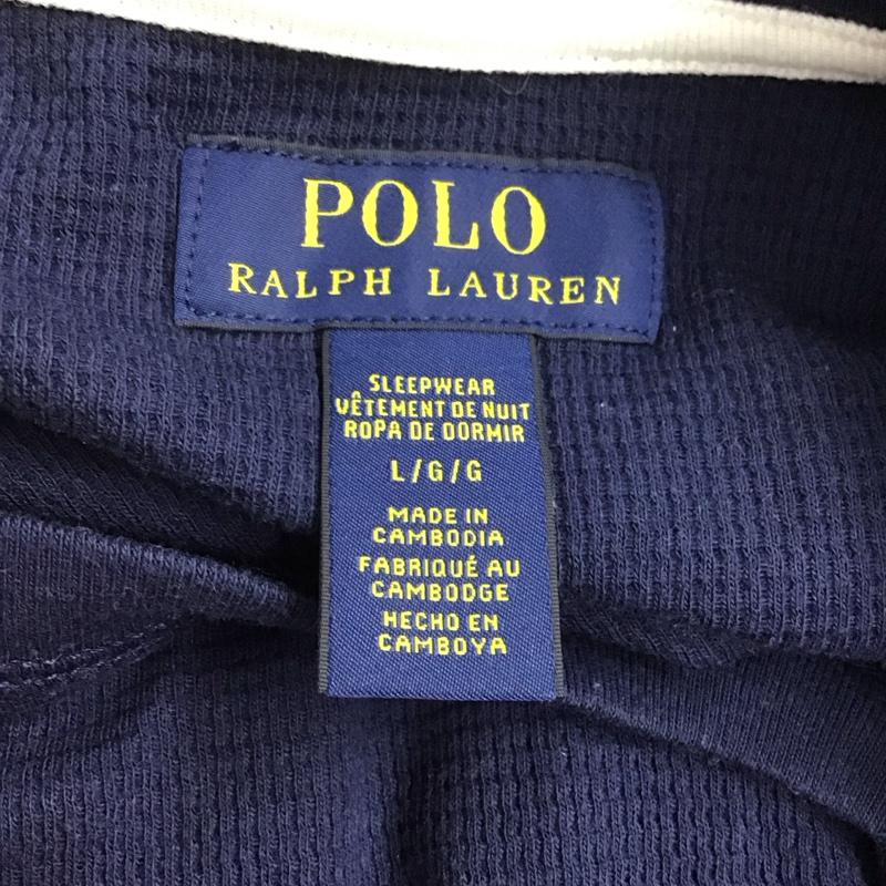 ポロラルフローレン POLO RALPH LAUREN カットソー 長袖 長袖カットソー クルーネックカットソー L ロゴ、文字 紺 / ネイビー /  メンズ USED 古着 中古 10125615