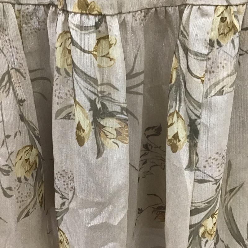 リエンダ rienda スカート ロングスカート 110ES731-1430 ティアード M 花柄 ベージュ / ベージュ /  レディース USED 古着 中古 10106731