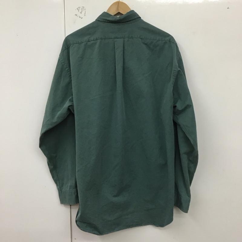 ラルフローレン RALPHLAUREN シャツ、ブラウス 長袖 長袖シャツ 無地シャツ カラーシャツ ボタンダウンシャツ L ロゴ、文字 緑 / グリーン /  メンズ USED 古着 中古 10129028