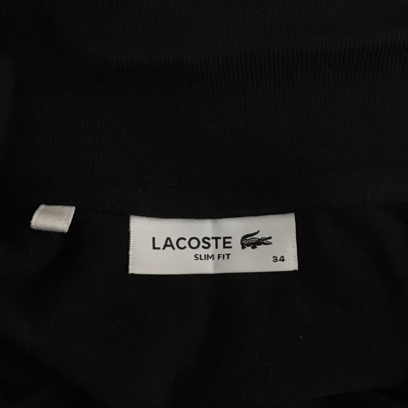 ラコステ LACOSTE ワンピース ひざ丈スカート 半袖ワンピース ポロシャツ ロングスカート 34 無地 黒 / ブラック /  レディース USED 古着 中古 10126949