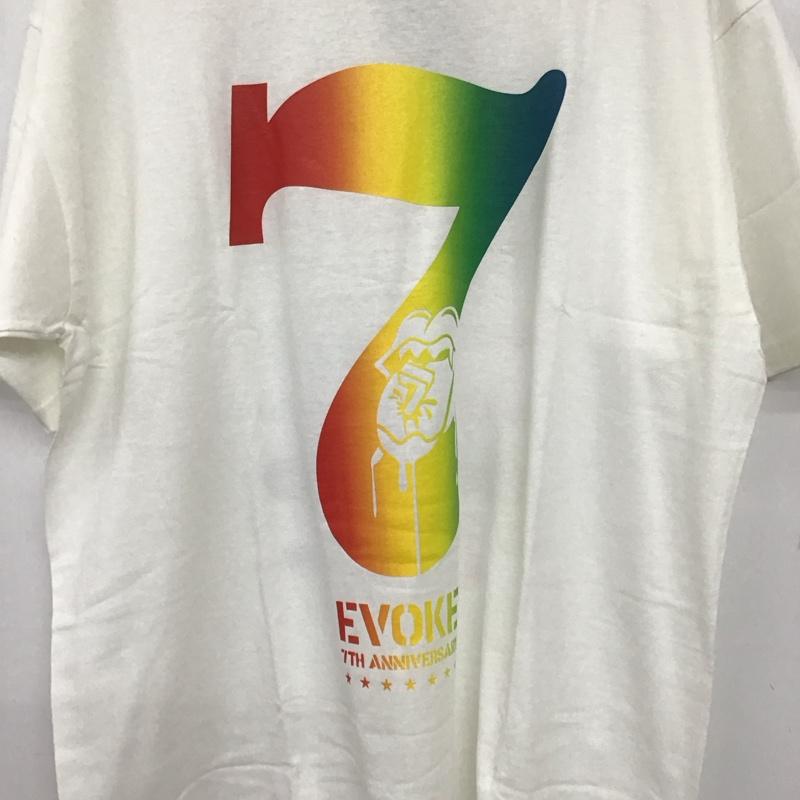 イウ゛ォーク EVOKE Tシャツ 半袖 7th anniversary s/tee 半袖カットソー プリントTシャツ L プリント 白 / ホワイト /  メンズ USED 古着 中古 10135908