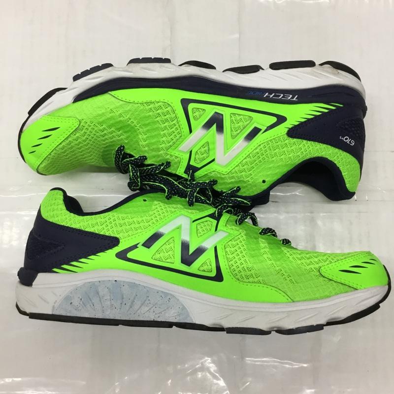 ニューバランス New Balance スニーカー スニーカー M670LB5 28cm ランニング 28.0cm ロゴ、文字 薄緑 / ライトグリーン / X 白 / ホワイト / X 紺 / ネイビー /  メンズ USED 古着 中古 10109203