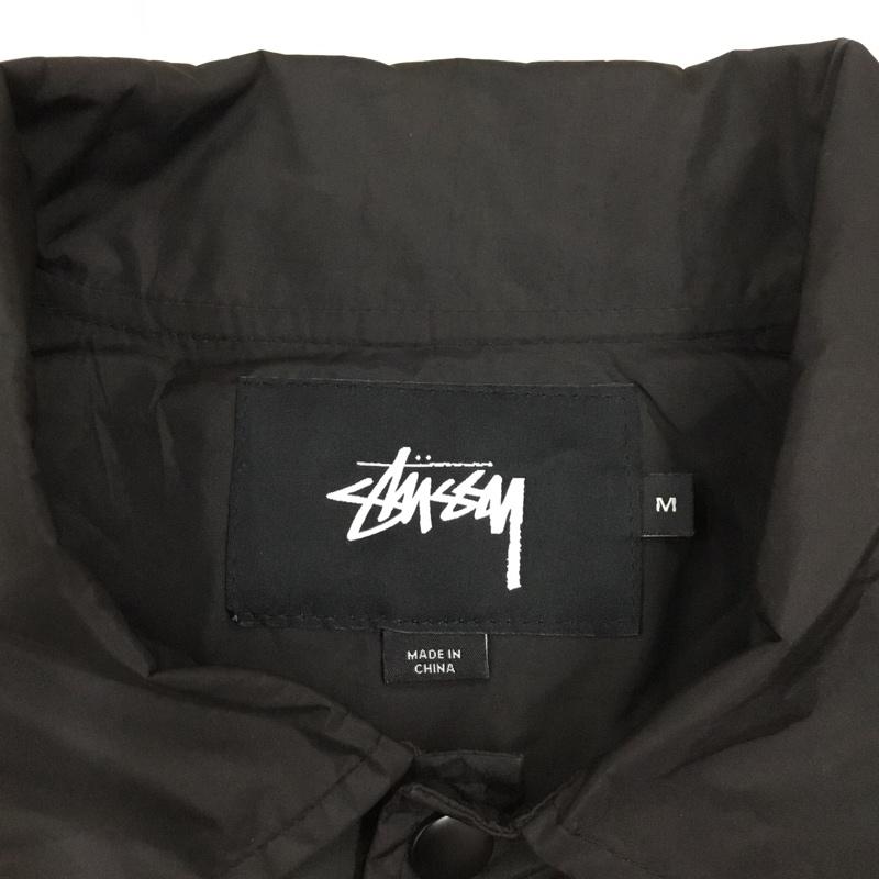 ステューシー STUSSY ジャケット、上着 ジャケット、ブレザー ロングジャケット カラージャケット アウター M ロゴ、文字 黒 / ブラック /  メンズ USED 古着 中古 10120112