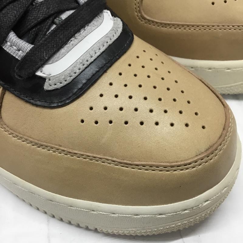 ナイキ NIKE スニーカー スニーカー 677130-200 AIR FORCE 1 MID SP TISCI RICCARDO Tisci 28cm 箱有 28.0cm ワンポイント ベージュ / ベージュ / X 黒 / ブラック / X 灰 / グレー /  メンズ USED 古着 中古 10106870