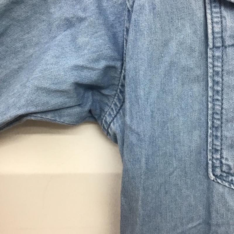 リー Lee ワンピース ロングスカート 半袖シャツワンピース ロングワンピース 前開シャツワンピース FREE ロゴ、文字 インディゴ / インディゴ /  レディース USED 古着 中古 10147103