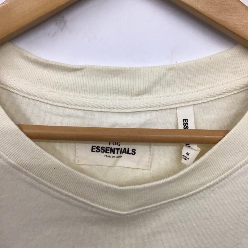 エッセンシャルズ ESSENTIALS Tシャツ 半袖 M ロゴ、文字 アイボリー / アイボリー /  メンズ USED 古着 中古 10128689