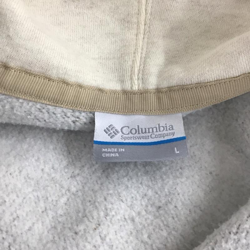 コロンビア Columbia パーカー 長袖 216 PL2557 ジップアップ ジップパーカー 裏起毛 L ロゴ、文字 灰 / グレー / X 紺 / ネイビー / X アイボリー / アイボリー /  レディース USED 古着 中古 10111067