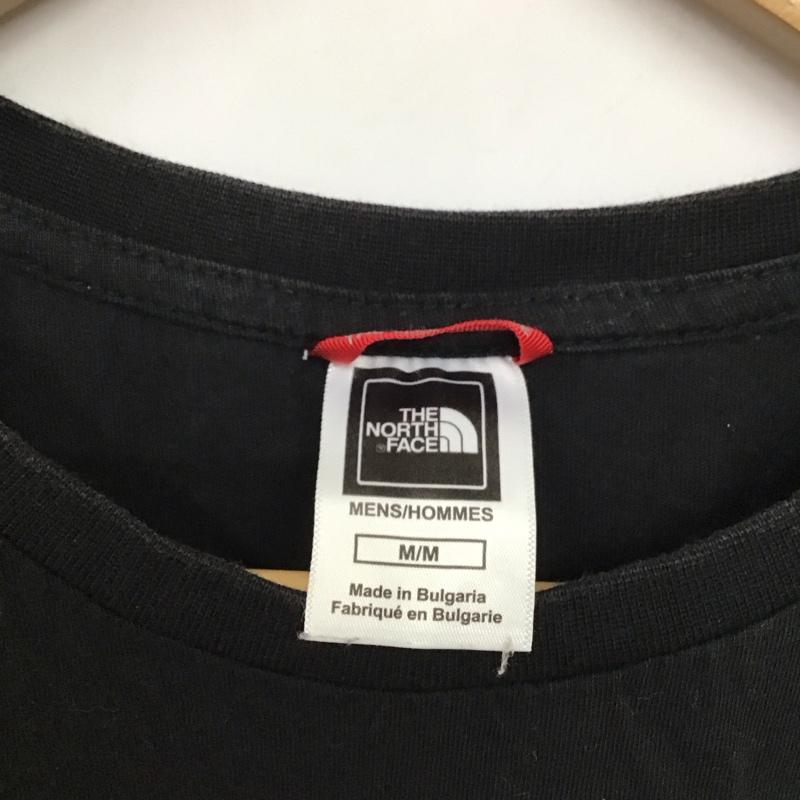 ザノースフェイス THE NORTH FACE Tシャツ 半袖 半袖カットソー プリントTシャツ クルーネックカットソー M ロゴ、文字 黒 / ブラック /  メンズ USED 古着 中古 10128763