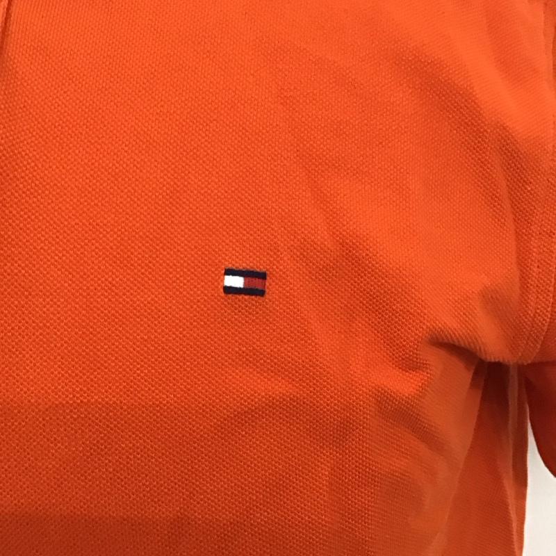 トミーヒルフィガー TOMMY HILFIGER ポロシャツ 半袖 0282511 L ワンポイント 橙 / オレンジ /  メンズ USED 古着 中古 10112939