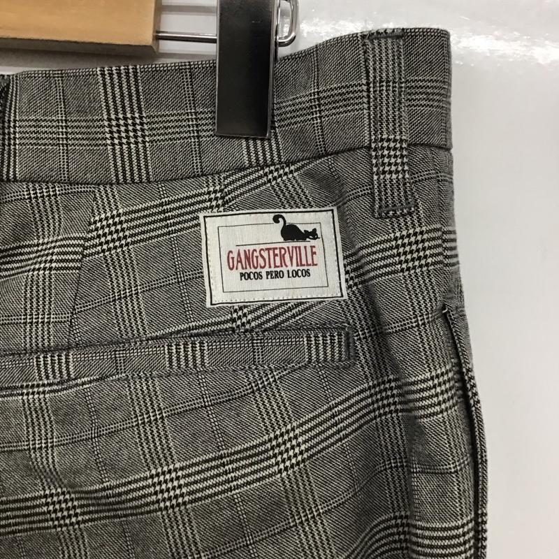 ギャングスタービル GANGSTERVILLE パンツ スラックス スラックスパンツ ワイドパンツ センタータックパンツ M チェック マルチカラー / マルチカラー /  メンズ USED 古着 中古 10141962