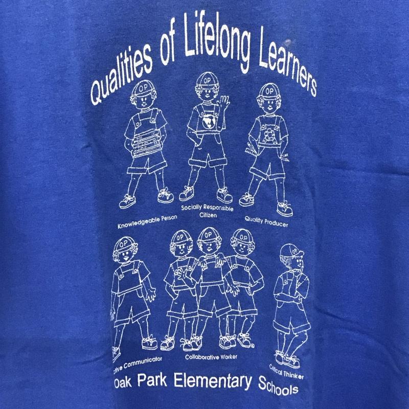 フルーツオブザルーム FRUIT OF THE LOOM Tシャツ 半袖 半袖カットソー プリントTシャツ クルーネックカットソー 80s L ロゴ、文字 青 / ブルー /  メンズ USED 古着 中古 10138161