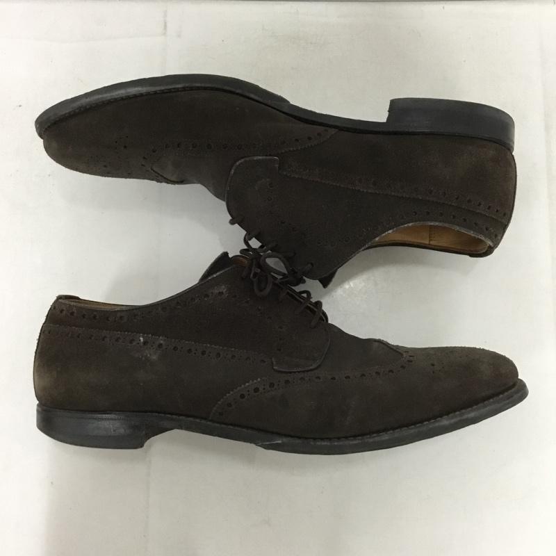 スコッチグレイン SCOTCH GRAIN シューズ シューズ 5395 ウイングチップ ビジネスシューズ 27 27.0cm 無地 ダークブラウン / ダークブラウン /  メンズ USED 古着 中古 10149665