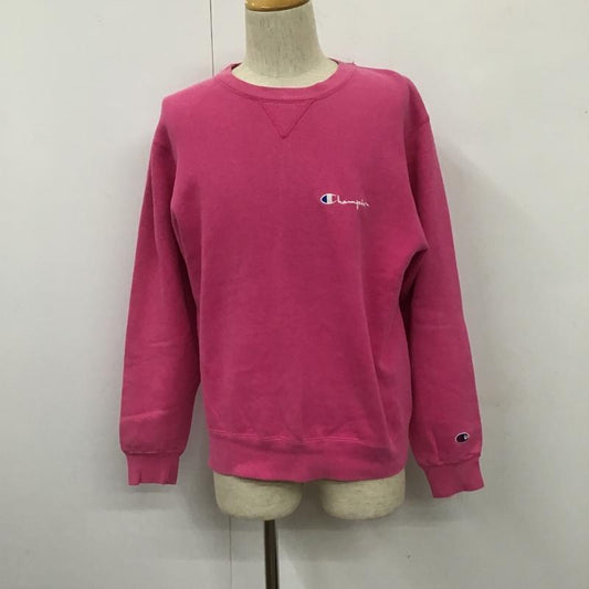 チャンピオン Champion トレーナー 長袖 長袖トレーナー スウェット リブ クルーネックカットソー 古着 90s L ロゴ、文字 桃 / ピンク /  メンズ USED 古着 中古 10105573