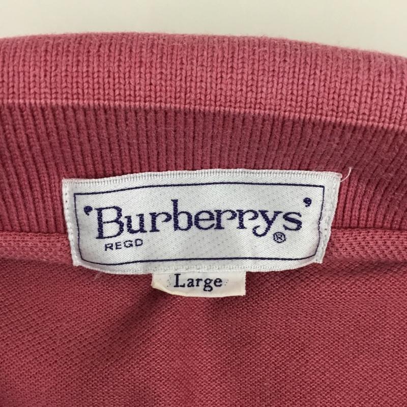 バーバリーズ BURBERRYS ポロシャツ 半袖 L 無地 桃 / ピンク /  メンズ USED 古着 中古 10109612