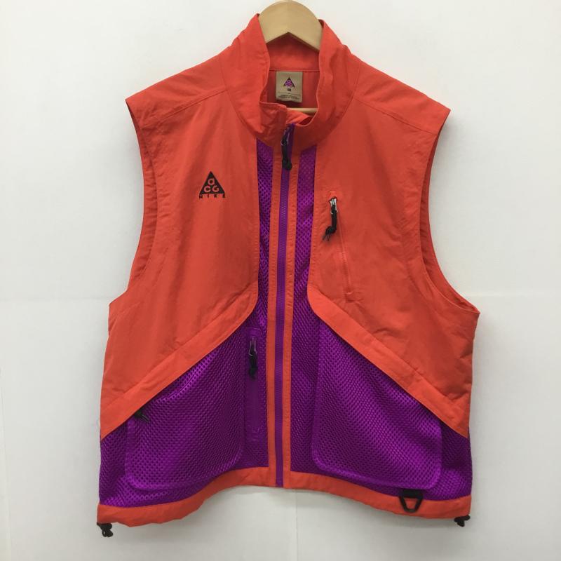 ナイキ エィシージー NIKE ACG ベスト ベスト BQ7210-634 NIKE AS M NRG ACG VEST HABANERO RED M ロゴ、文字 赤 / レッド / X 紫 / パープル /  メンズ USED 古着 中古 10149774