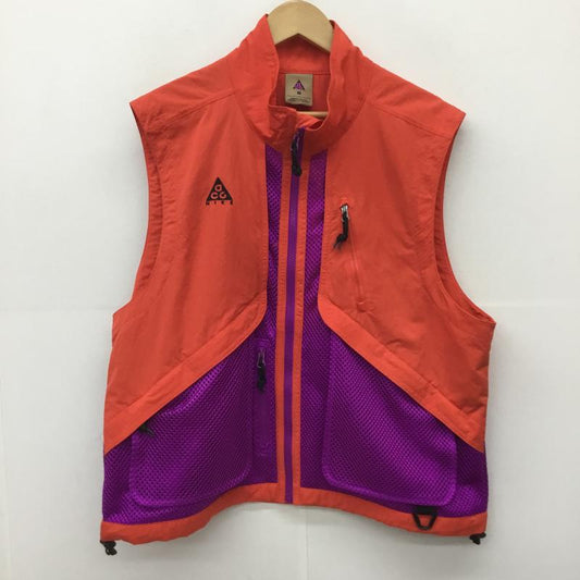 ナイキ エィシージー NIKE ACG ベスト ベスト BQ7210-634 NIKE AS M NRG ACG VEST HABANERO RED M ロゴ、文字 赤 / レッド / X 紫 / パープル /  メンズ USED 古着 中古 10149774