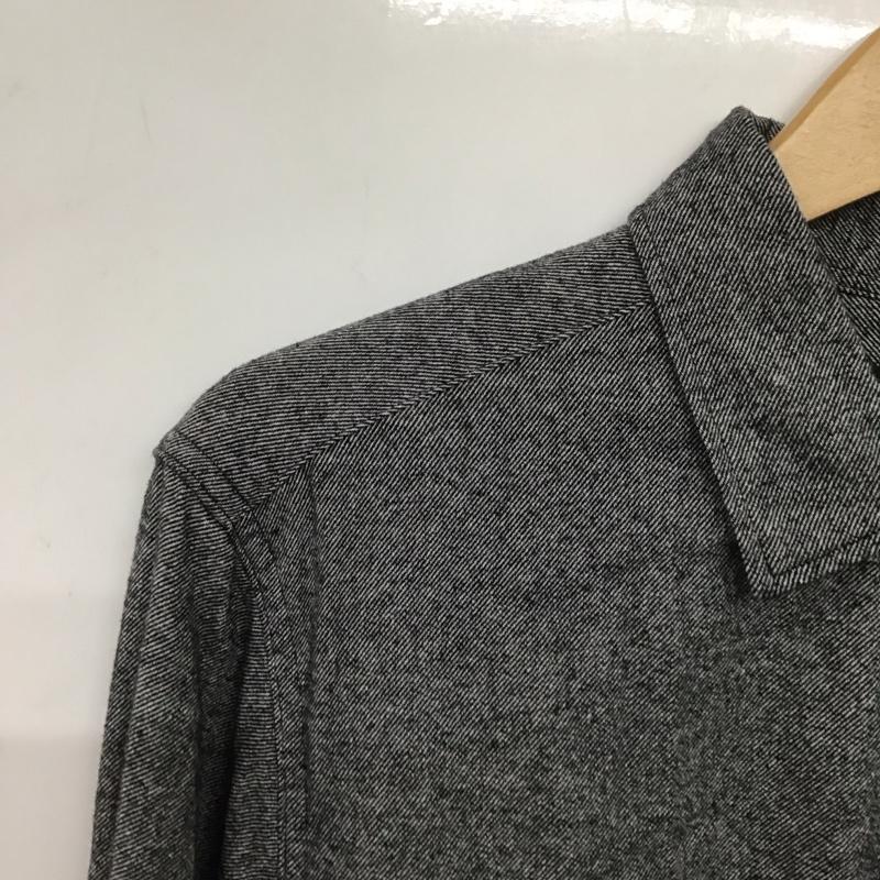 ナノベース nano base シャツ、ブラウス 長袖 長袖シャツ 無地シャツ カラーシャツ L 無地 灰 / グレー /  メンズ USED 古着 中古 10139297