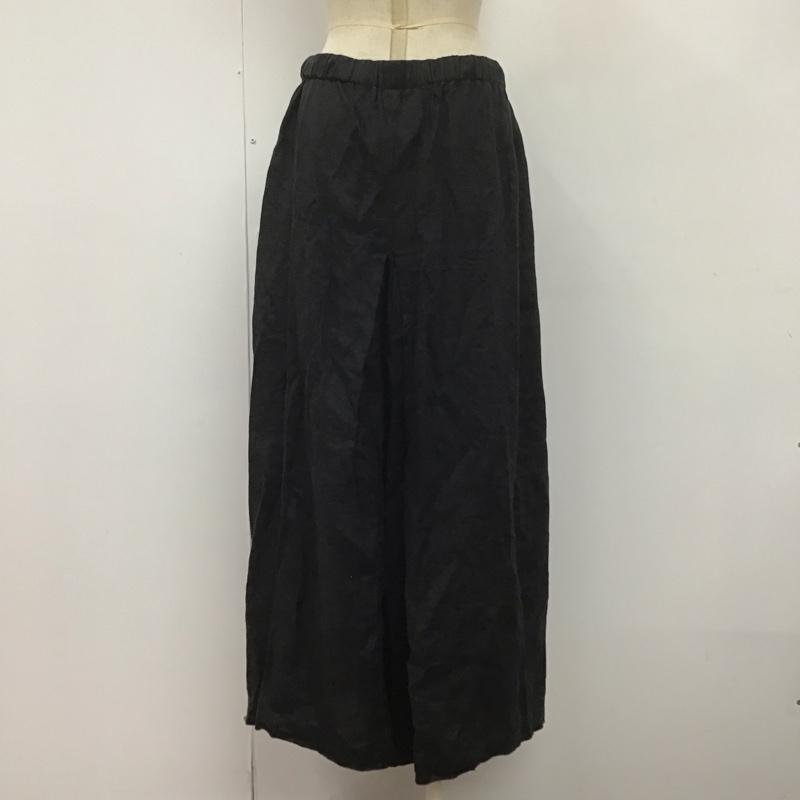 ジャーナルスタンダード JOURNAL STANDARD ボトムス ボトムス 21-030-400-6006-2-0 リネン ワイドパンツ 38 無地 黒 / ブラック /  レディース USED 古着 中古 10107406