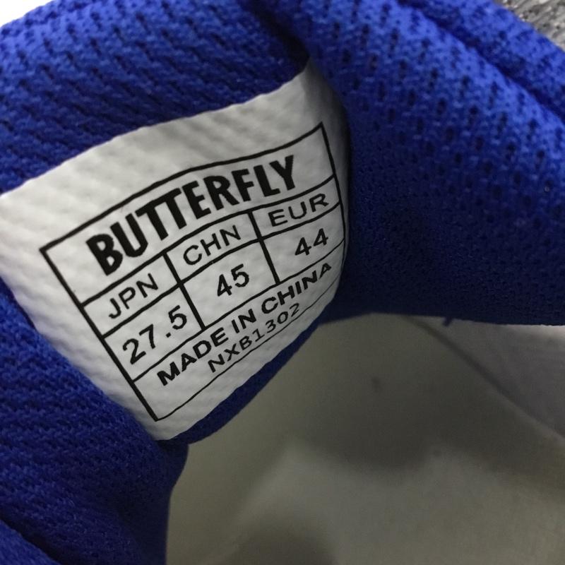 バタフライ BUTTERFLY スニーカー スニーカー NXB1302 93600 レゾライン トライネックス 卓球シューズ 27.5cm 箱有 27.5cm ロゴ、文字 白 / ホワイト / X 青 / ブルー / X 銀 / シルバー / X 黒 / ブラック /  メンズ USED 古着 中古 10147925