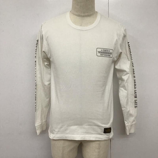 ネイバーフッド NEIGHBORHOOD カットソー 長袖 長袖カットソー クルーネックカットソー ロングスリーブカットソー プリントTシャツ S ロゴ、文字 白 / ホワイト /  メンズ USED 古着 中古 10124477