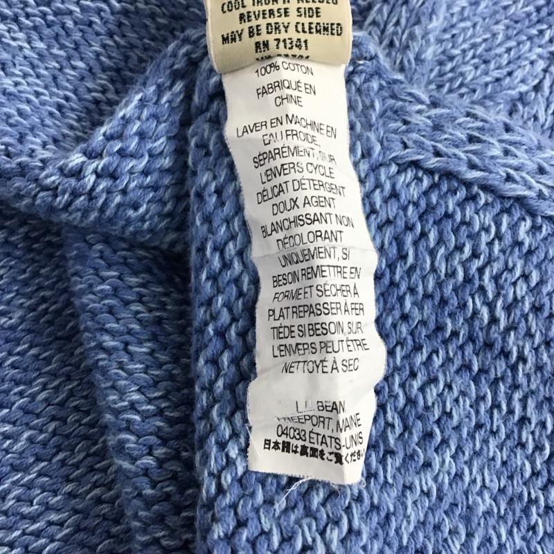 エルエルビーン L.L.Bean ニット、セーター 長袖 276141 キーネック M 無地 青 / ブルー /  レディース USED 古着 中古 10138946