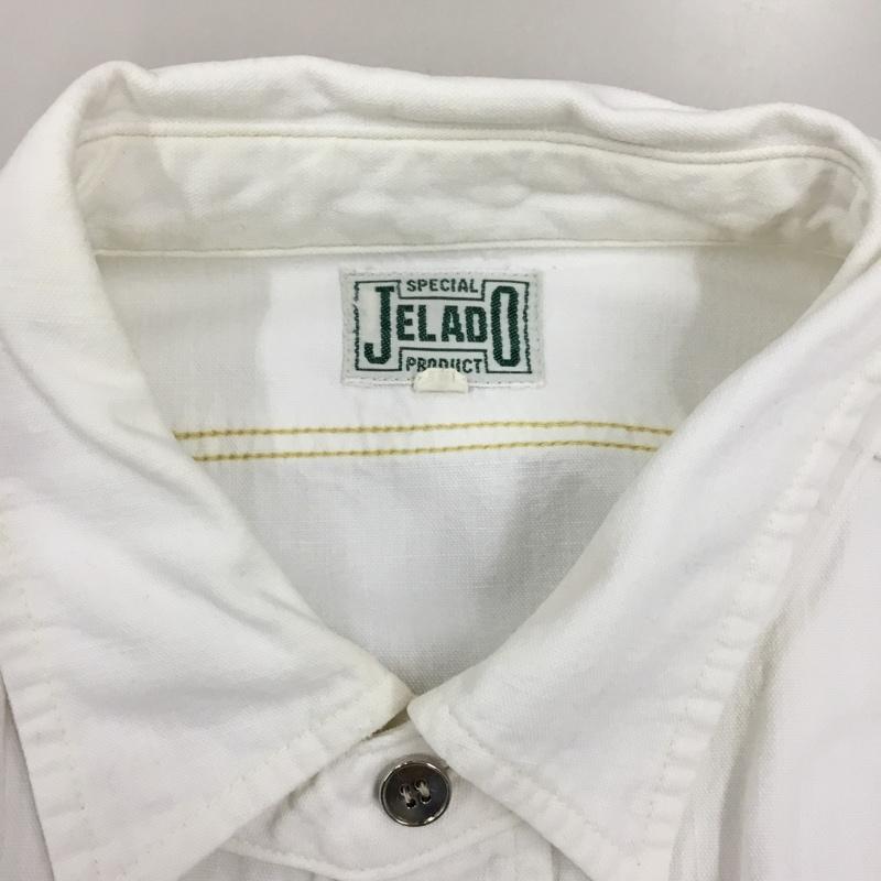 ジェラード JELADO シャツ、ブラウス 長袖 L 無地 白 / ホワイト /  メンズ USED 古着 中古 10114796