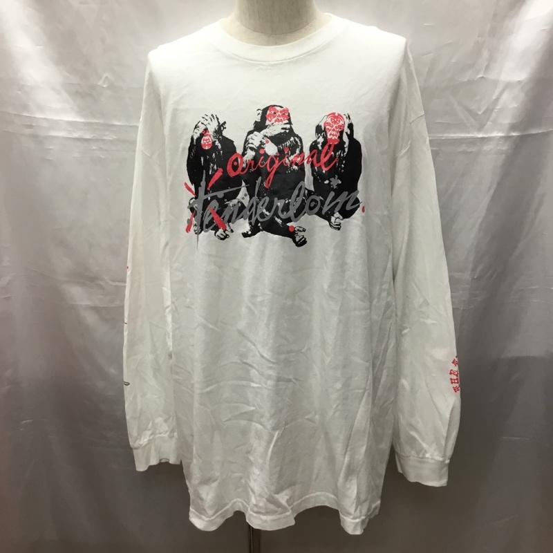 テンダーロイン TENDERLOIN カットソー 長袖 長袖カットソー クルーネックカットソー ロングスリーブカットソー プリントTシャツ XL プリント 白 / ホワイト /  メンズ USED 古着 中古 10114874
