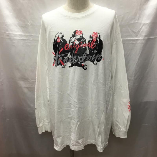 テンダーロイン TENDERLOIN カットソー 長袖 長袖カットソー クルーネックカットソー ロングスリーブカットソー プリントTシャツ XL プリント 白 / ホワイト /  メンズ USED 古着 中古 10114874