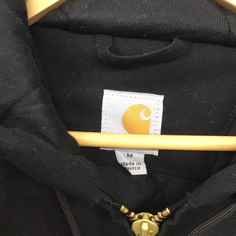 カーハート Carhartt ジャケット、上着 ジャンパー、ブルゾン ジップアップジャケット パーカージャケット アウター M ロゴ、文字 黒 / ブラック /  メンズ USED 古着 中古 10148005