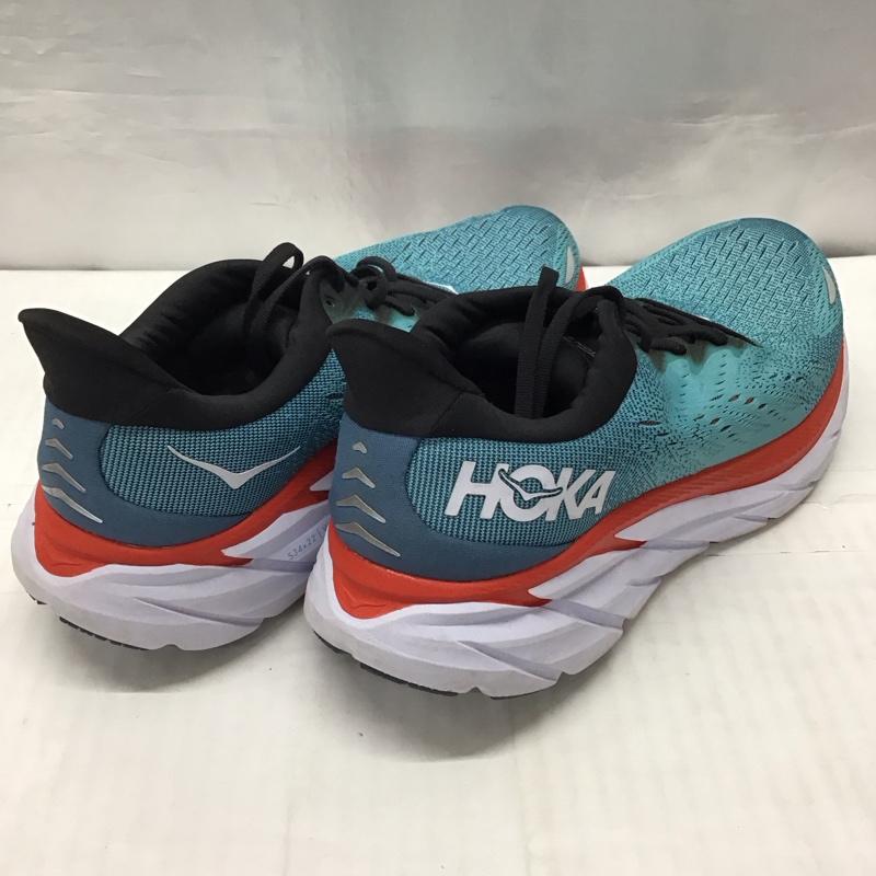 ホカオネオネ HOKA ONEONE スニーカー スニーカー 1121374 CLIFTON 8 WIDE クリフトン8 ワイド 26cm 26.0cm ロゴ、文字 黒 / ブラック / X 青 / ブルー / X 白 / ホワイト / X 赤 / レッド /  メンズ USED 古着 中古 10121627