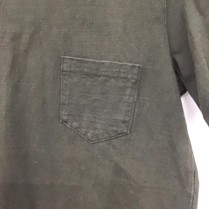レミ レリーフ REMI RELIEF Tシャツ 半袖 クルーネック 胸ポケット コットン L 無地 カーキ / カーキ /  メンズ USED 古着 中古 10145212