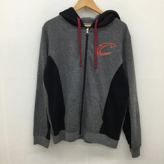 エヌビーエー NBA パーカー 長袖 ジップパーカー XL ロゴ、文字 灰 / グレー /  メンズ USED 古着 中古 10136208